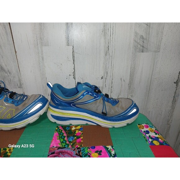 Hoka One One Bondi 3 Mens 12 Running Shoes Low Top Athletic F10014G Blue Gray main image 6